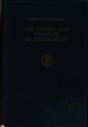 Cover of The theory and practise of translation