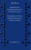 Cover of Hippolytus and the Roman church in the third century