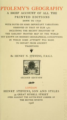 Cover of Ptolemy's geography
