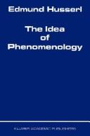 Cover of The idea of phenomenology