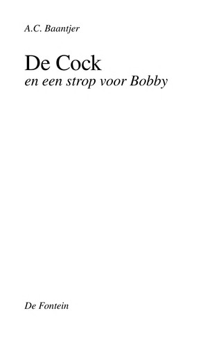 Cover of De Cock en een strop voor Bobby