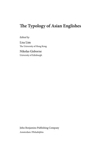 Cover of The typology of Asian Englishes