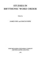 Cover of Studies in Brythonic word order