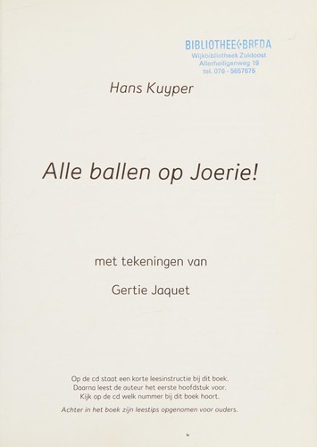 Cover of Alle ballen op Joerie!