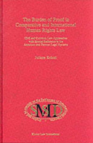 Cover of The burden of proof in comparative and international human rights law