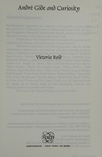 Cover of André Gide and curiosity