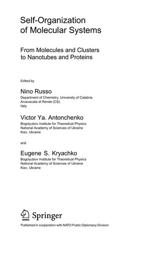 Cover of SelfOrganization of Molecular Systems