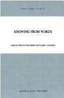 Cover of Knowing from words