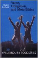 Cover of Value, Obligation, And Meta-ethics.