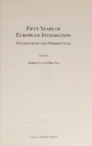 Cover of Fifty years of European integration