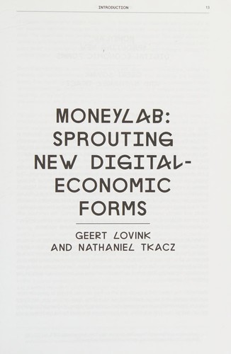Cover of Moneylab reader