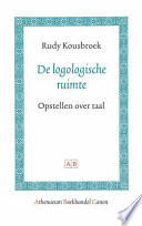 Cover of De logologische ruimte