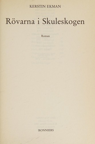 Cover of Rövarna i Skuleskogen