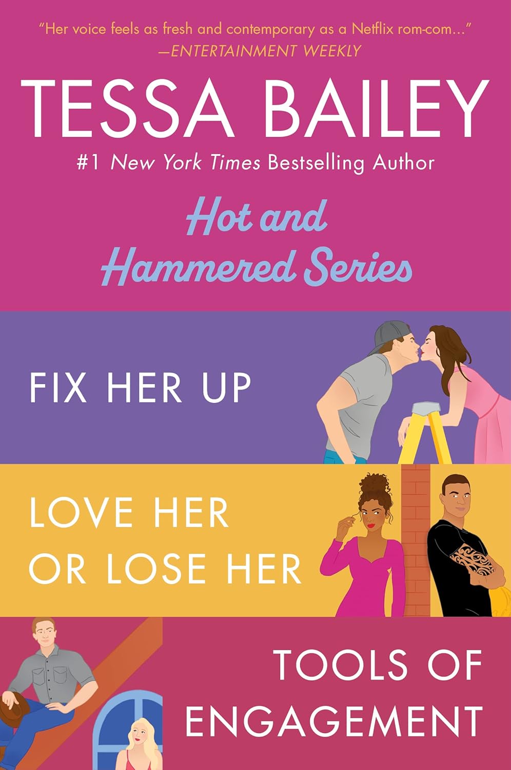 Cover of Hot And Hammered Series 3 Books Collection Set By Tessa Bailey