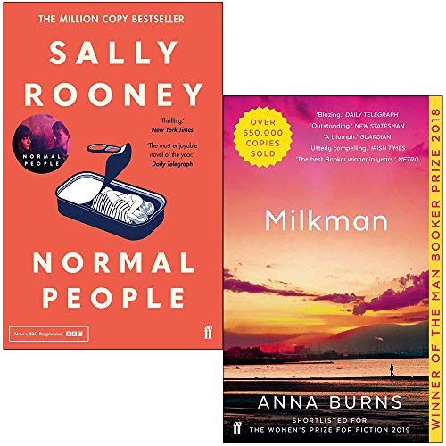 Cover of Normal People By Sally Rooney & Milkman By Anna Burns 2 Books Collection Set