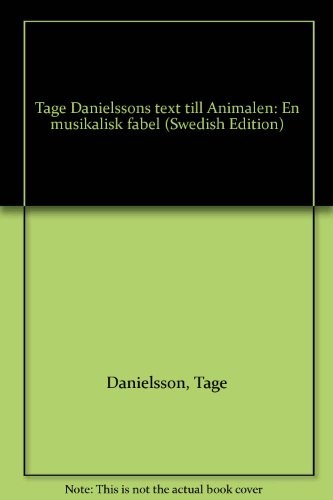 Cover of Tage Danielssons text till Animalen
