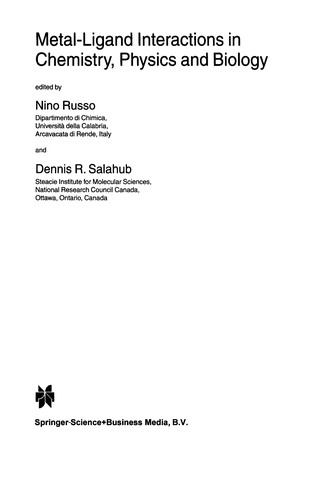 Cover of Metal-Ligand Interactions in Chemistry, Physics and Biology