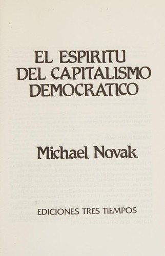 Cover of El espiritu del capitalismo democratico
