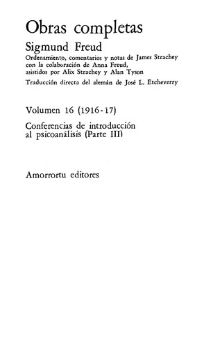 Cover of Obras completas. Vol 15. Conferencias de introducción al psicoanálisis 1-2 1915-16