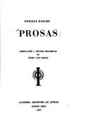 Cover of Prosas