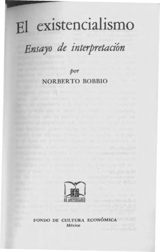Cover of El Existencialismo
