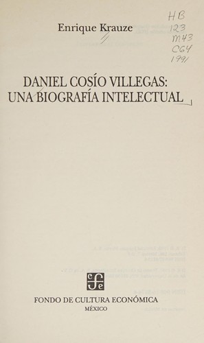 Cover of Daniel Cosio Villegas