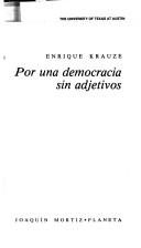 Cover of Por una democracia sin adjetivos