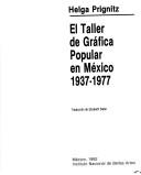 Cover of El Taller de Gráfica Popular en México, 1937-1977