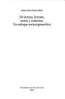 Cover of De lectura, lectores, textos y contextos