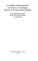 Cover of La política gubernamental en ciencia y tecnología