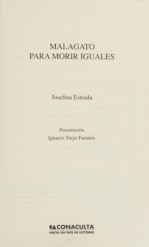 Cover of Malagato para morir iguales
