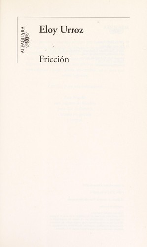 Cover of Fricción