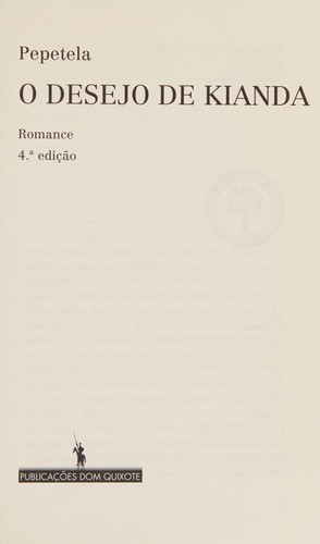 Cover of O desejo de Kianda