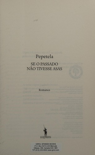 Cover of Se o Passado Não Tivesse Asas (Portuguese Edition)