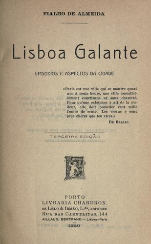 Cover of Lisboa galante