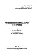 Cover of Türk dış politikasında Hatay, 1918-1939