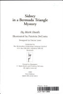 Cover of Sidney in a Burmuda Triangle Mystery