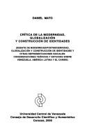 Cover of Crítica de la modernidad, globalización y construcción de identidades