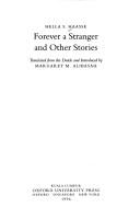 Cover of Forever a stranger and other stories