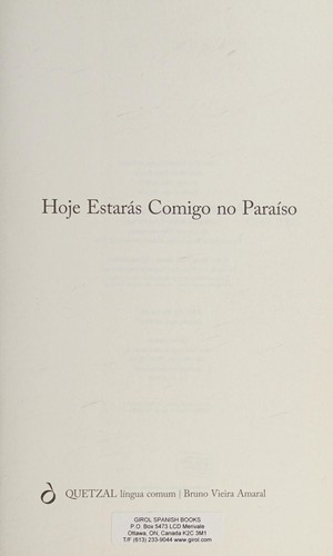 Cover of Hoje estarás comigo no paraíso
