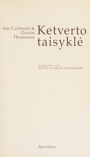 Cover of Ketverto Taisykle