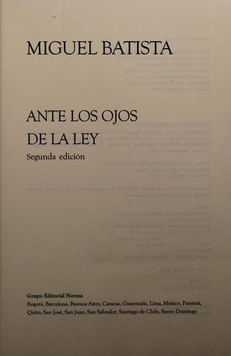 Cover of Ante los ojos de la ley