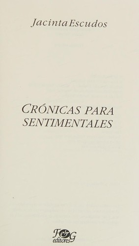 Cover of Crónicas para sentimentales
