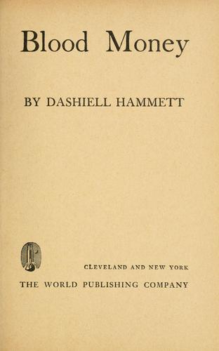 Cover of Blood money