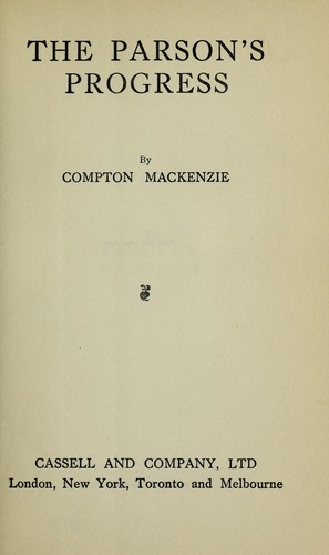 Cover of The parson's progress