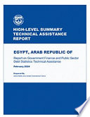 Cover of Report on Government Finance & Public Sector Debt Statistics Technical Assistance