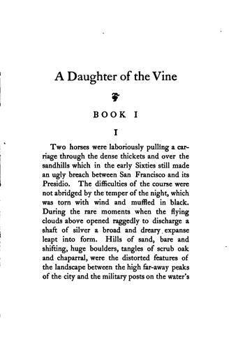 Cover of A daughter of the vine