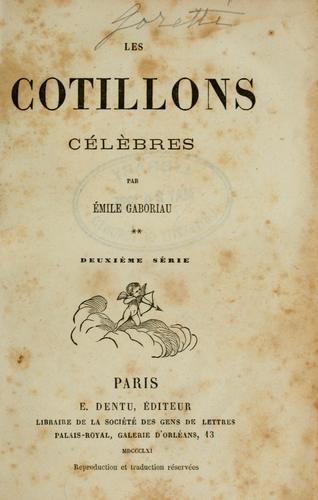 Cover of Les cotillons célèbres