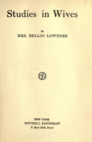 Cover of Studies in wives