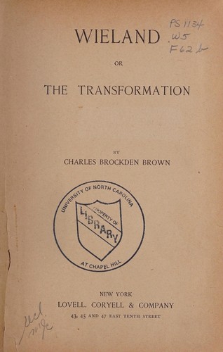 Cover of Wieland : The Transformation